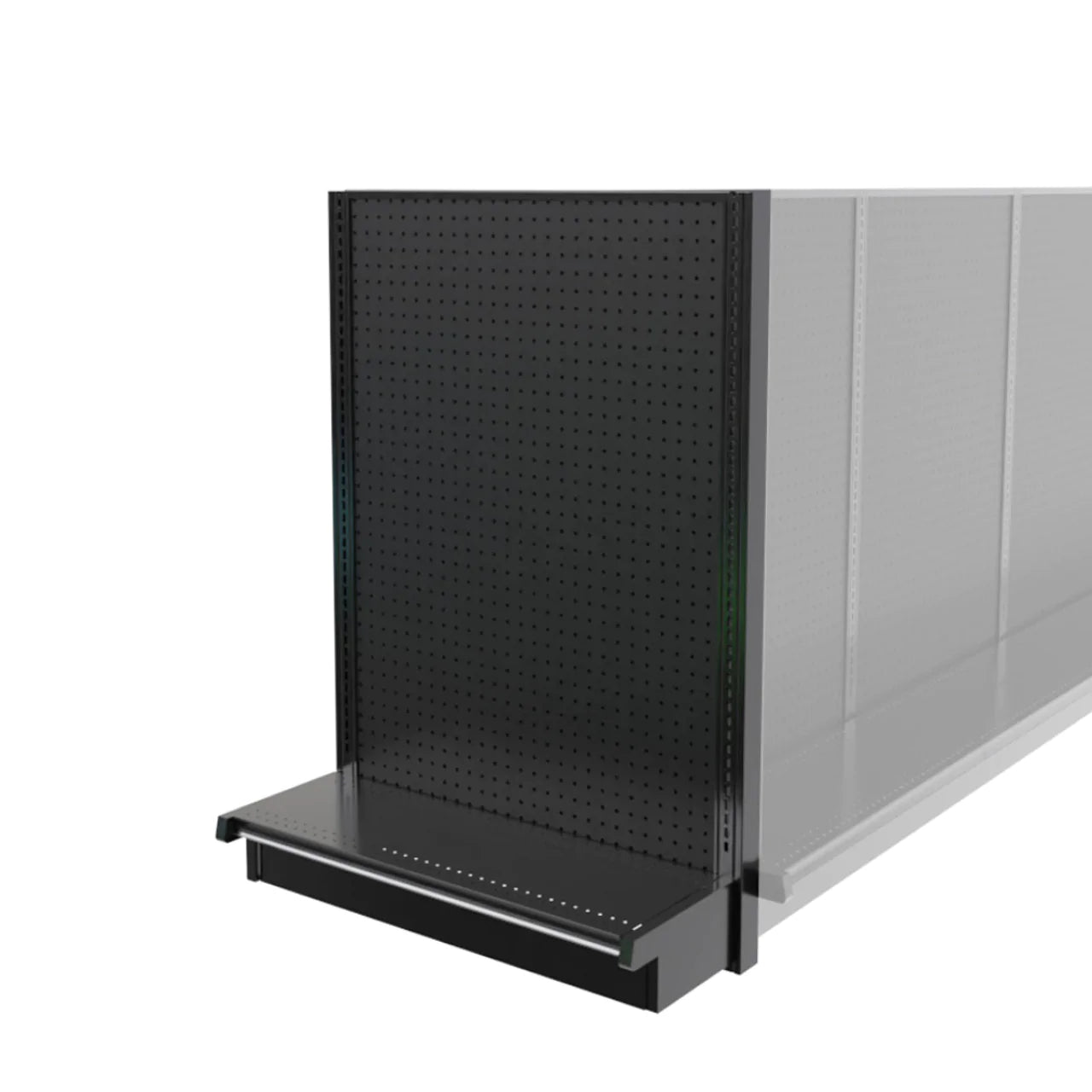 Lozier Shelving End Cap, Black, 36W 54H 13D, New