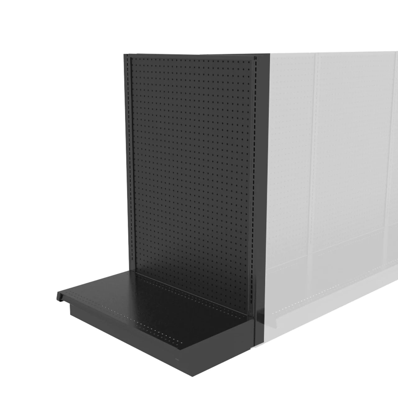 Lozier Shelving End Cap, Black, 36W 54H 16D, New