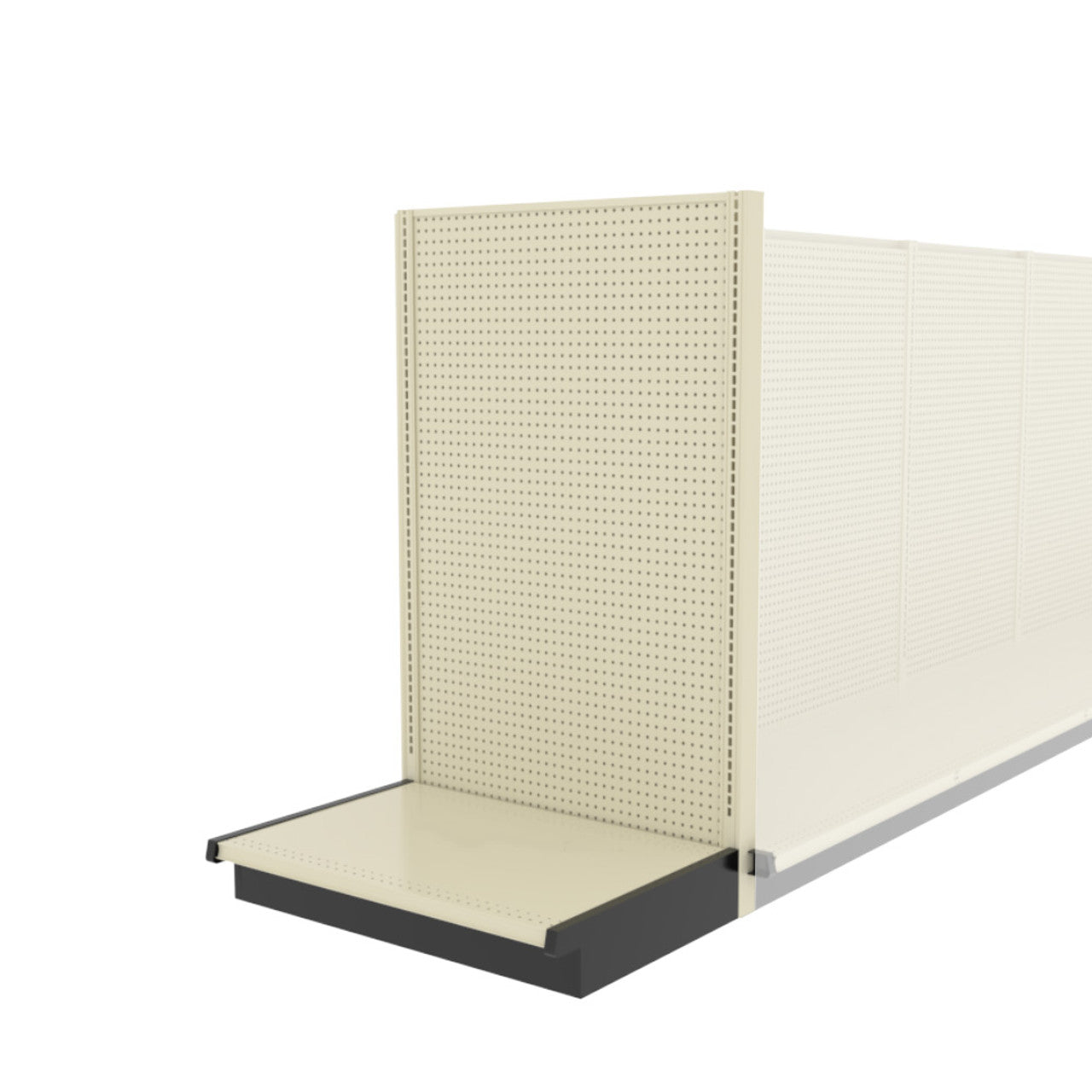 Lozier Shelving End Cap, Beige White, 36W 60H 25D, Used