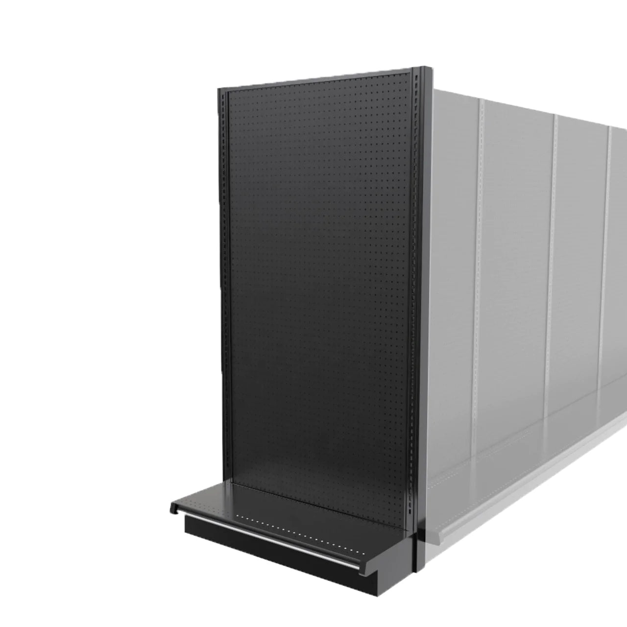 Lozier Shelving End Cap, Black, 36W 72H 13D, New