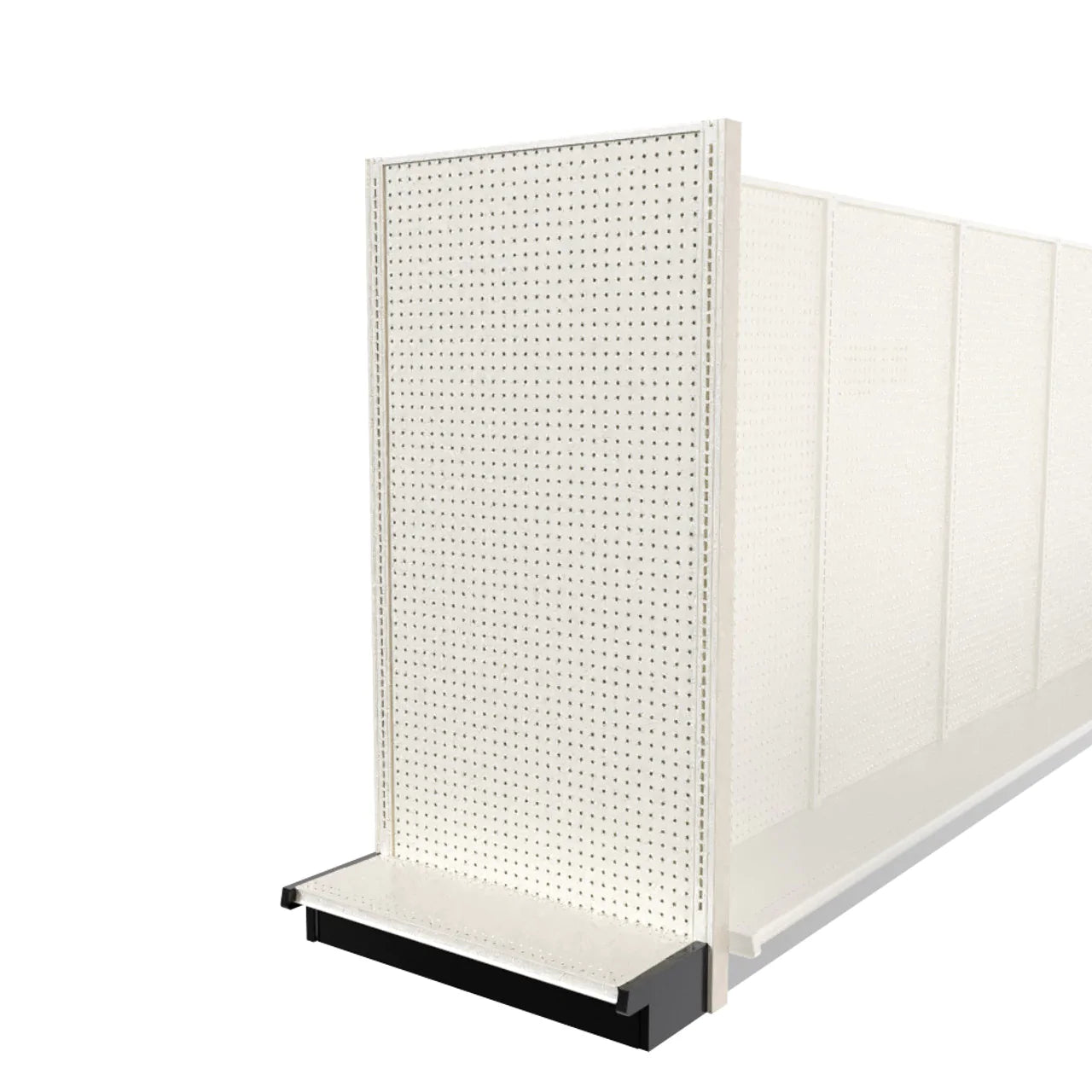 Lozier Shelving End Cap, Beige White, 36W 72H 13D, Refurbished