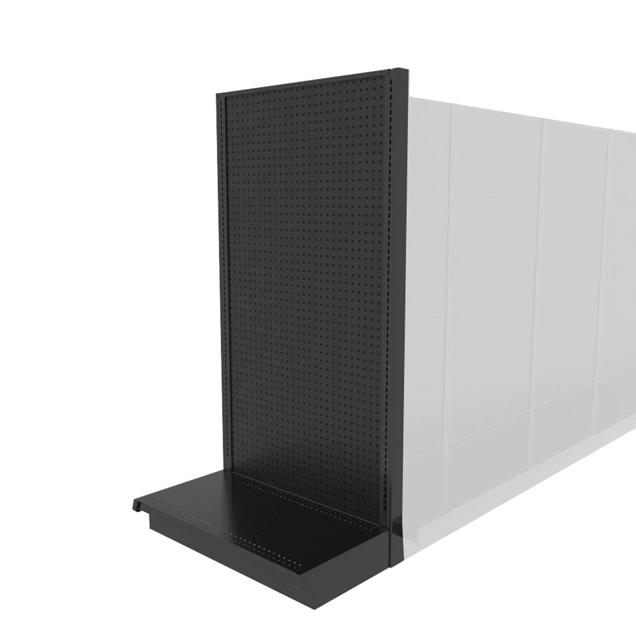 Lozier Shelving End Cap, Black, 36W 72H 22D, Refurbished