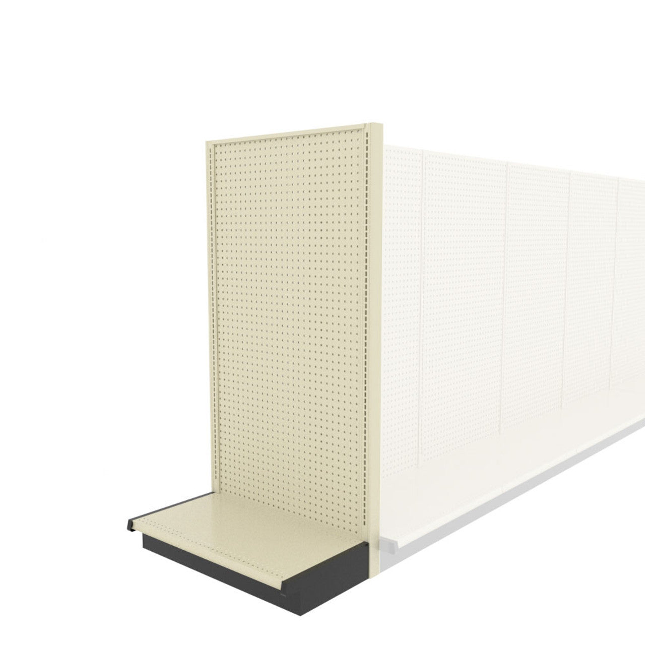 Lozier Shelving End Cap, Beige White, 36W 72H 22D, Used