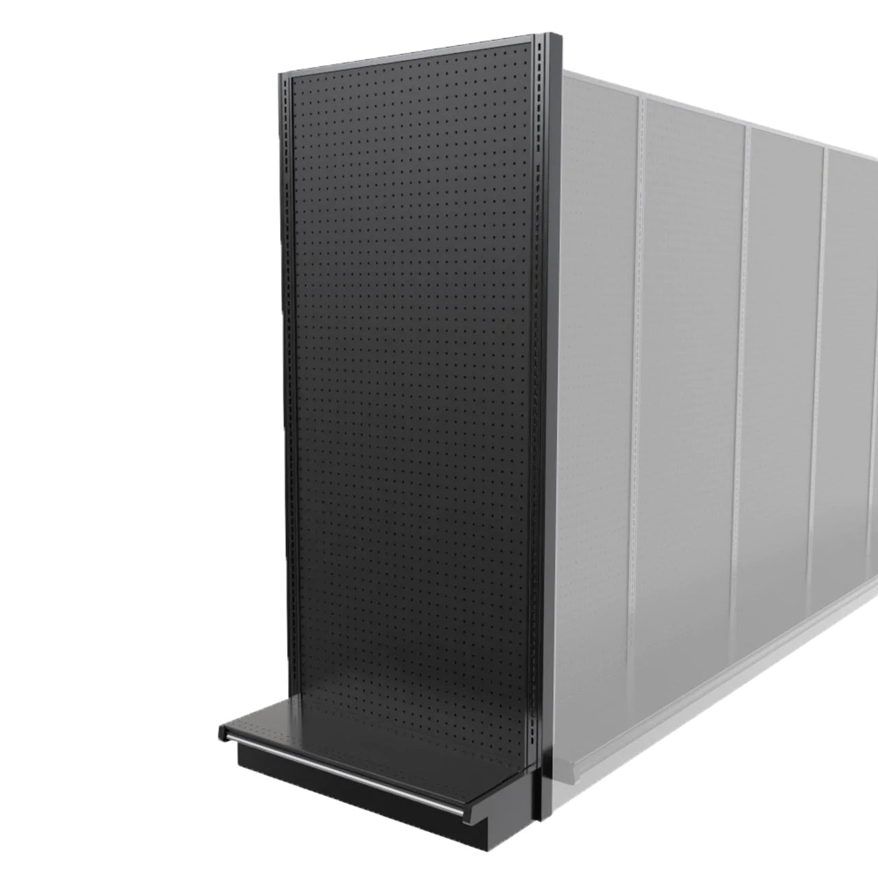 Lozier Shelving End Cap, Black, 36W 84H 13D, New