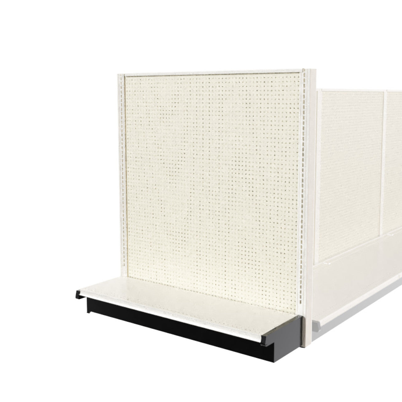 Lozier Shelving End Cap, Beige White, 48W 54H 16D, Used