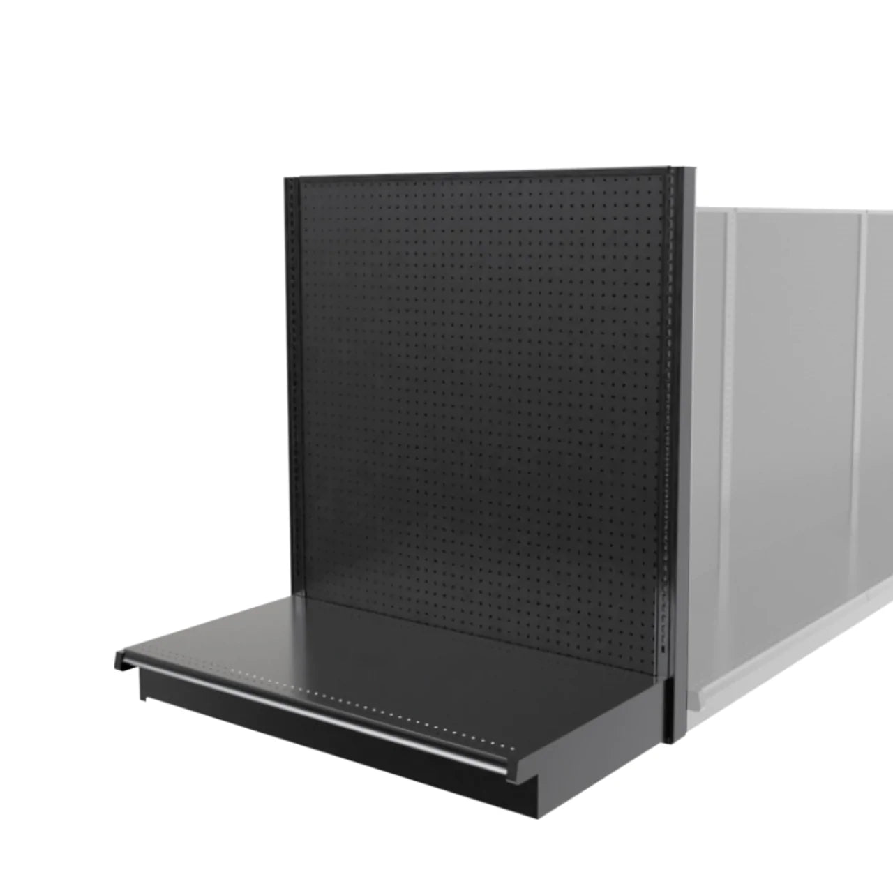 Lozier Shelving End Cap, Black, 48W 54H 25D, New