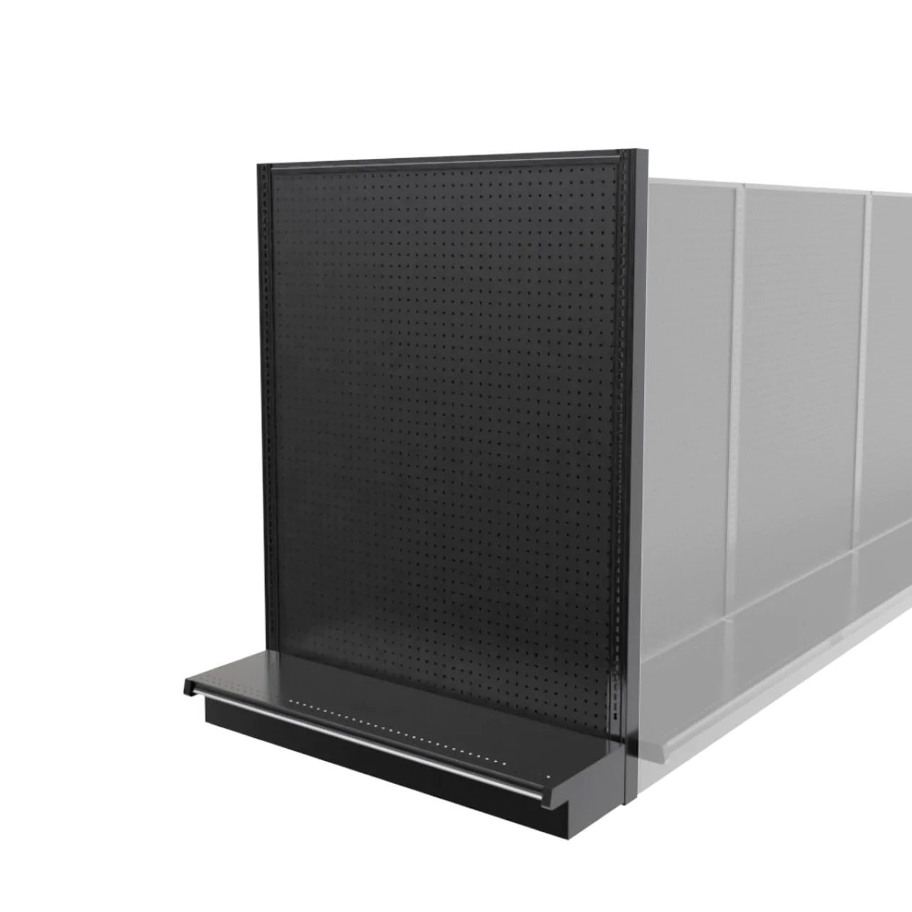 Lozier Shelving End Cap, Black, 48W 60H 13D, New