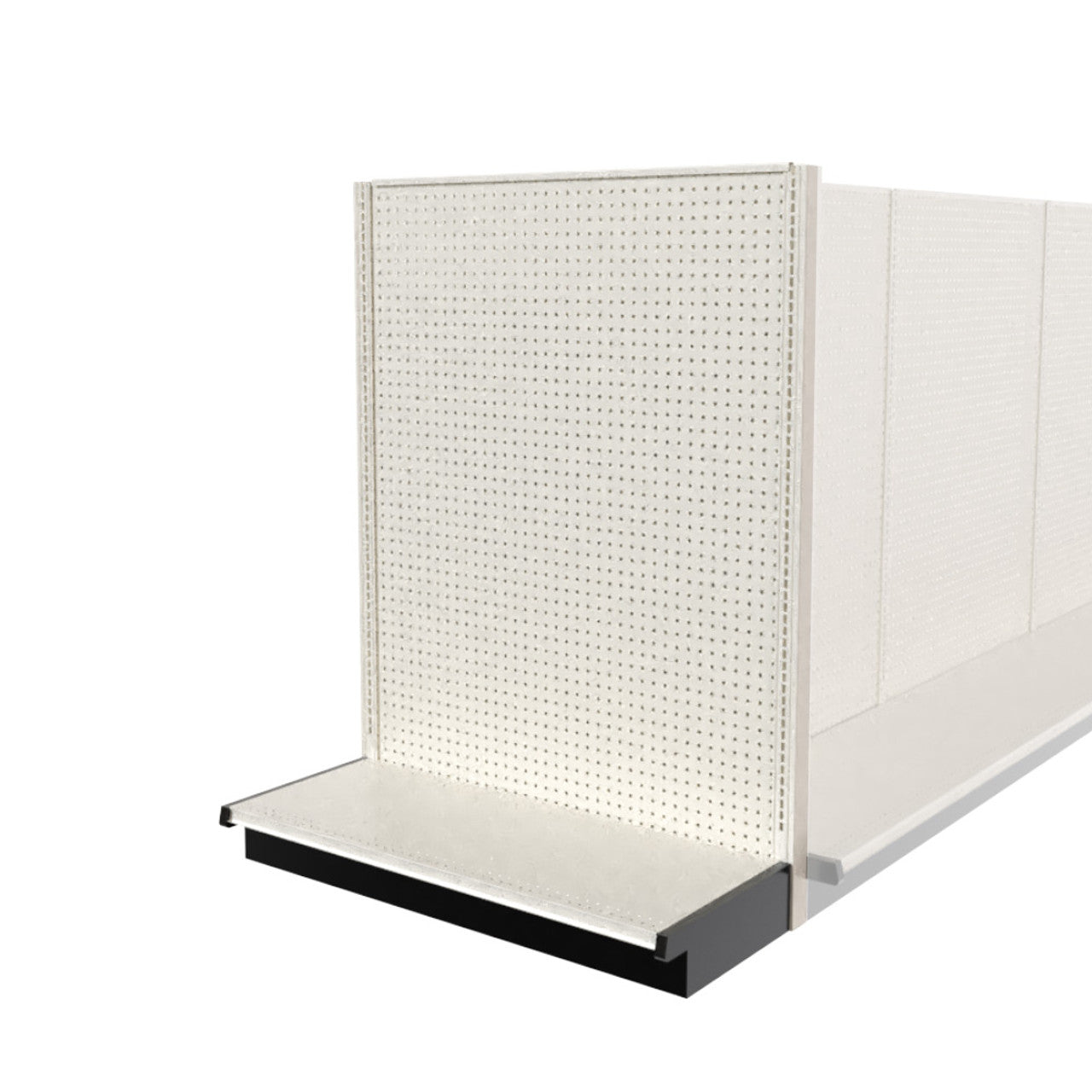 Lozier Shelving End Cap, Beige White, 48W 60H 19D, Used