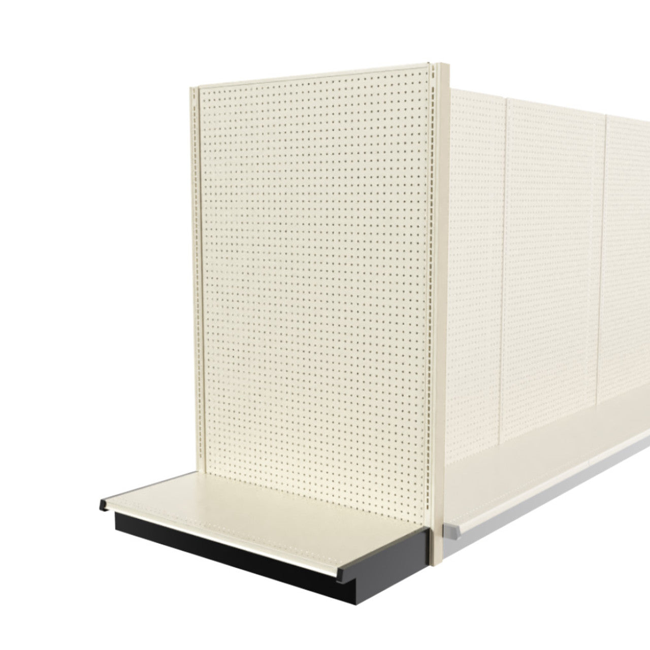 Lozier Shelving End Cap, Beige White, 48W 72H 22D, Used