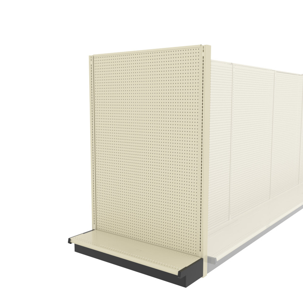 Lozier Shelving End Cap, Beige White, 48W 72H 13D, Used