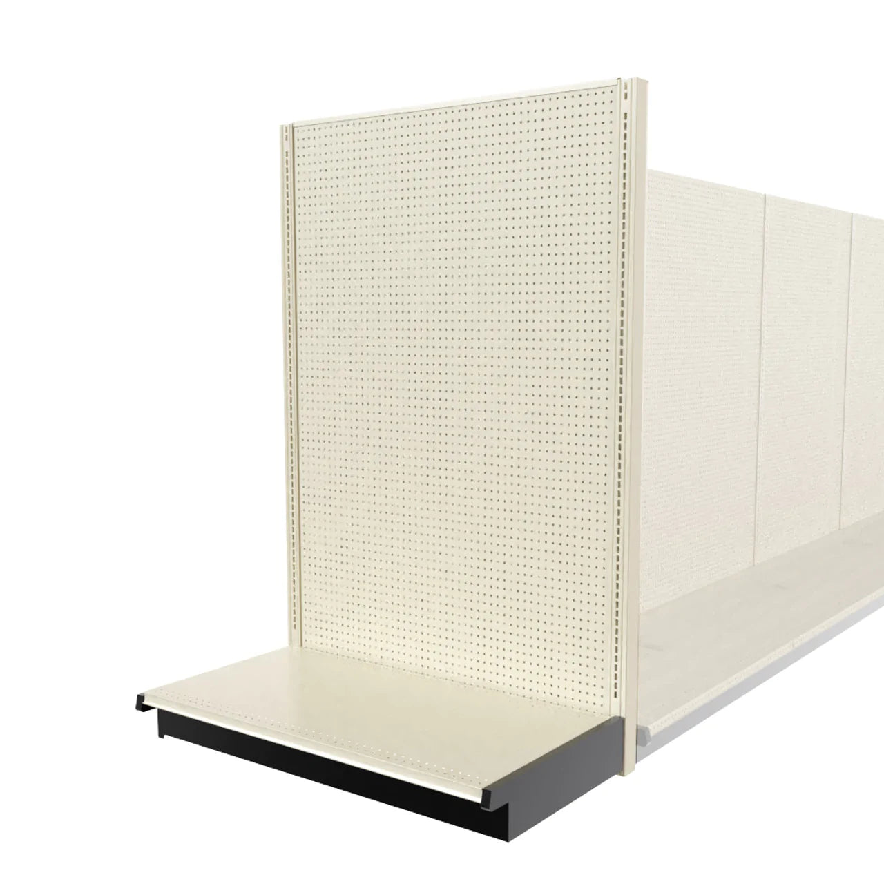 Lozier Shelving End Cap, Beige White, 48W 72H 25D, New