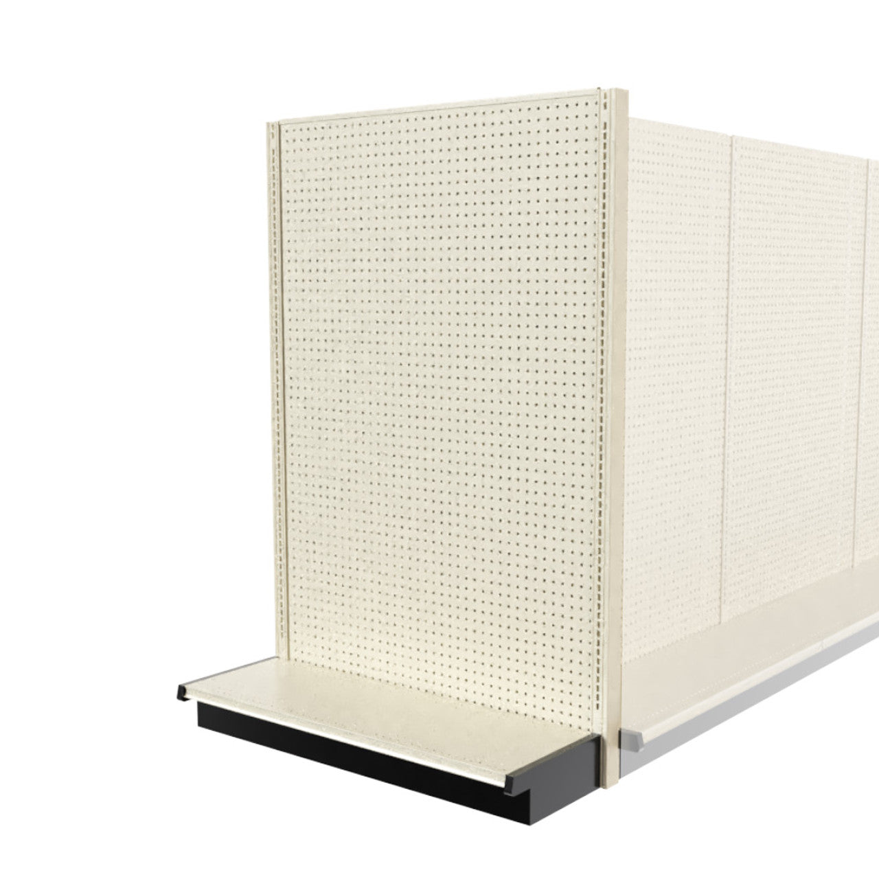 Lozier Shelving End Cap, Beige White, 48W 72H 16D, Used