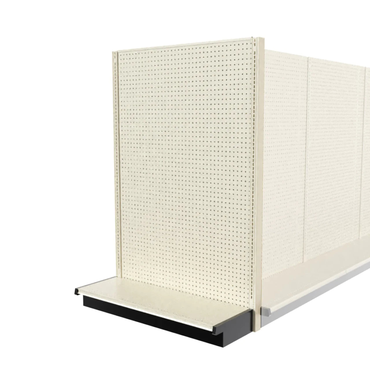 Lozier Shelving End Cap, Beige White, 48W 72H 16D, Refurbished