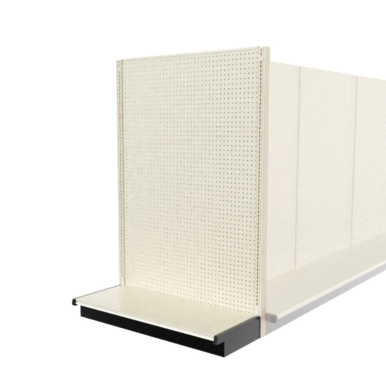 Lozier Shelving End Cap, Beige White, 48W 72H 19D, Refurbished