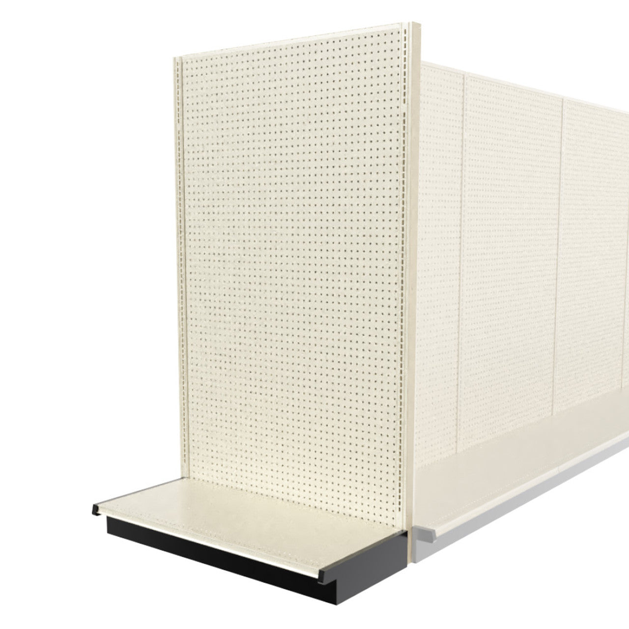 Lozier Shelving End Cap, Beige White, 48W 84H 22D, Used