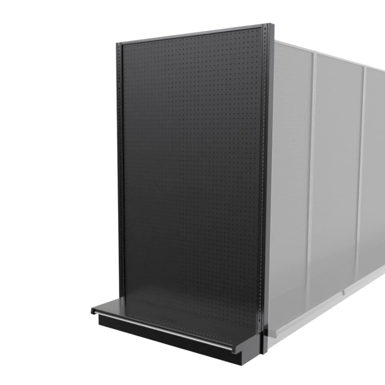 Lozier Shelving End Cap, Black, 48W 84H 13D, New