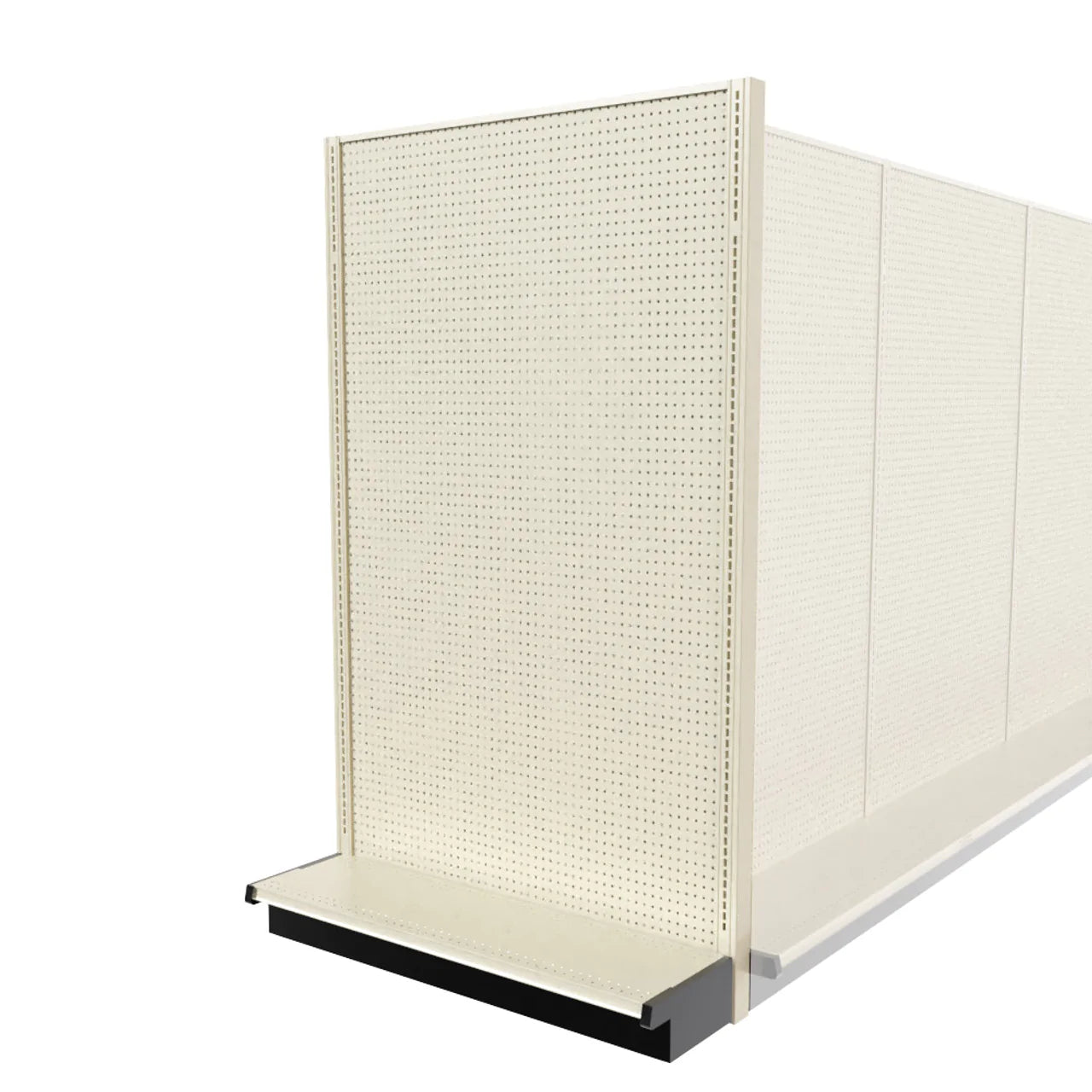 Lozier Shelving End Cap, Beige White, 48W 84H 13D, New