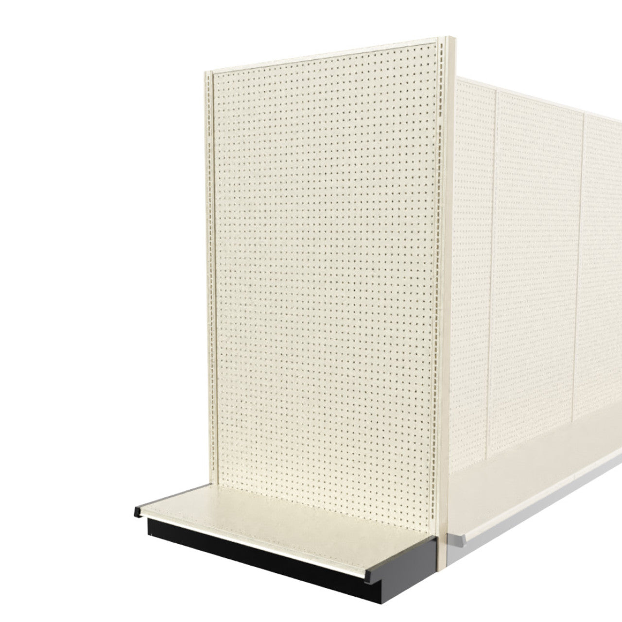 Lozier Shelving End Cap, Beige White, 48W 84H 19D, Used