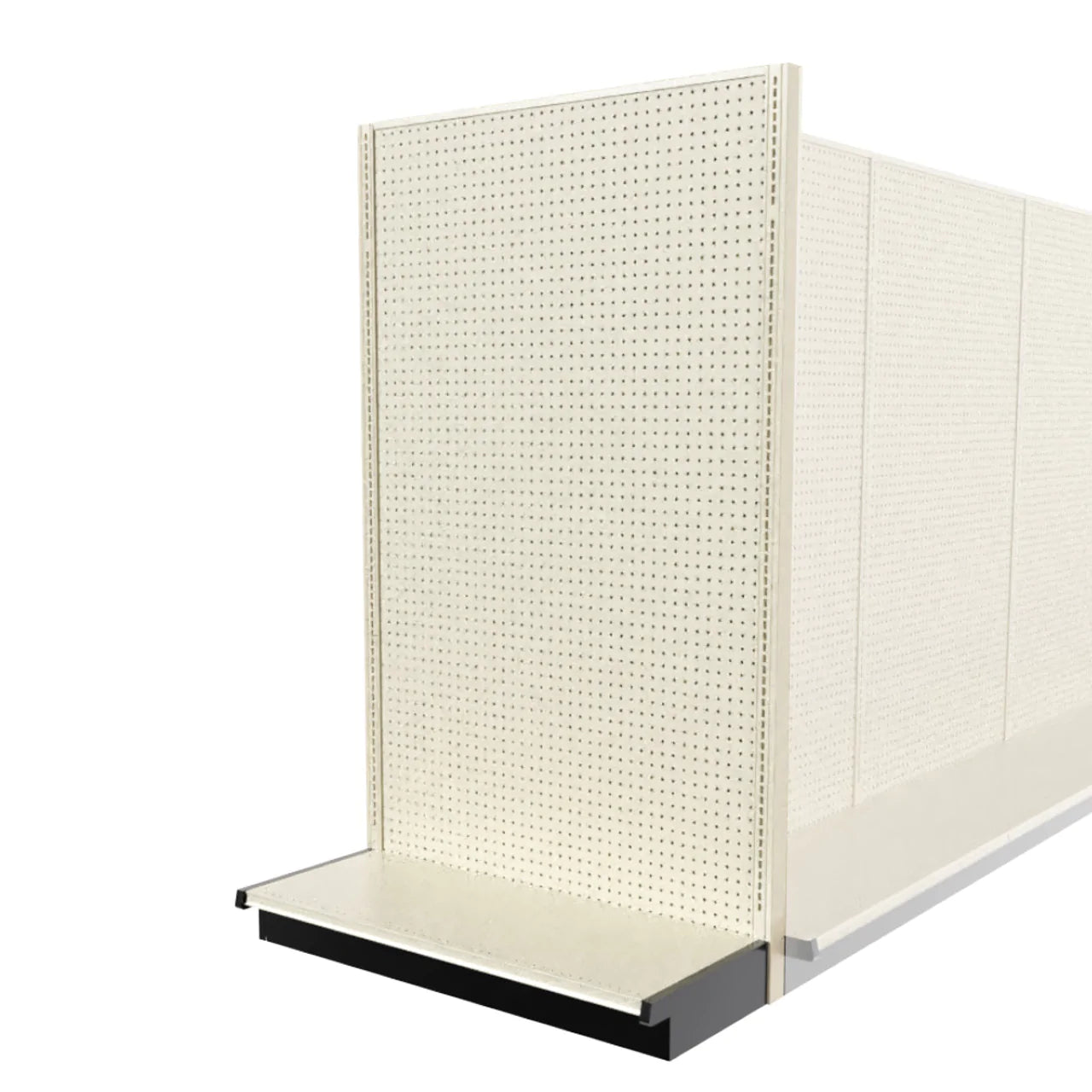 Lozier Shelving End Cap, Beige White, 48W 84H 19D, Refurbished