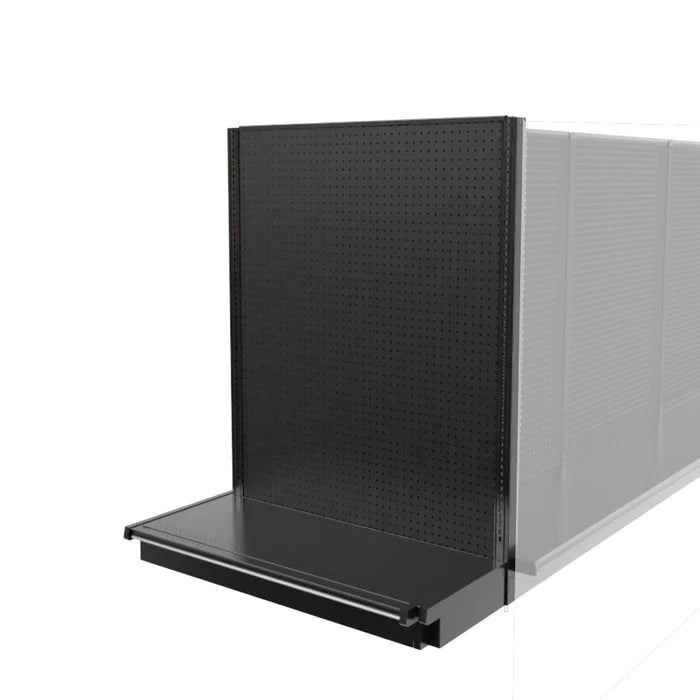Lozier Shelving End Cap, Black, 48W 60H 19D, New