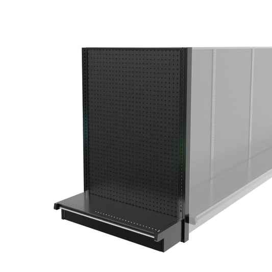 Lozier Shelving End Cap, Black, 36W 54H 13D, New