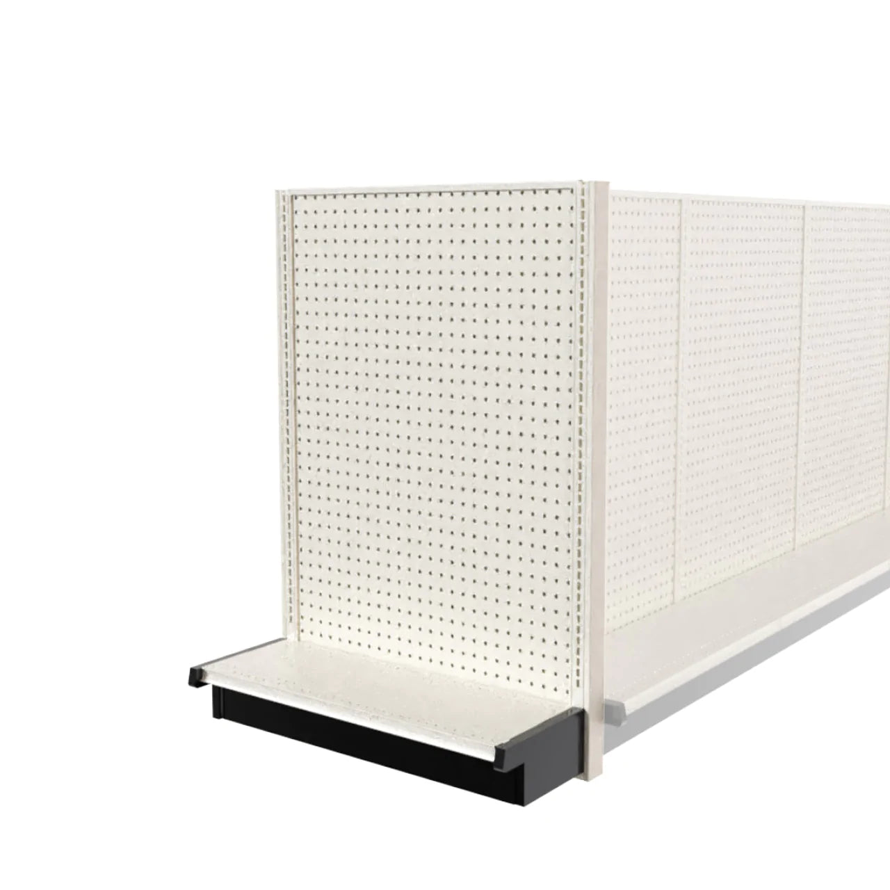 Lozier Shelving End Cap, Beige White, 36W 54H 13D, New