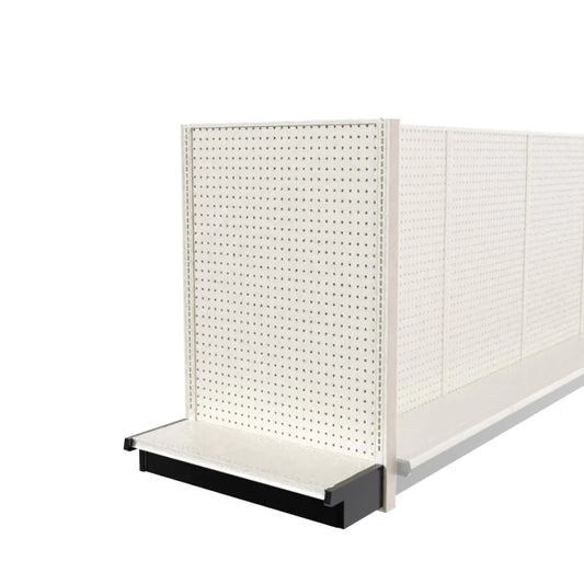 Lozier Shelving End Cap, Beige White, 36W 54H 13D, New