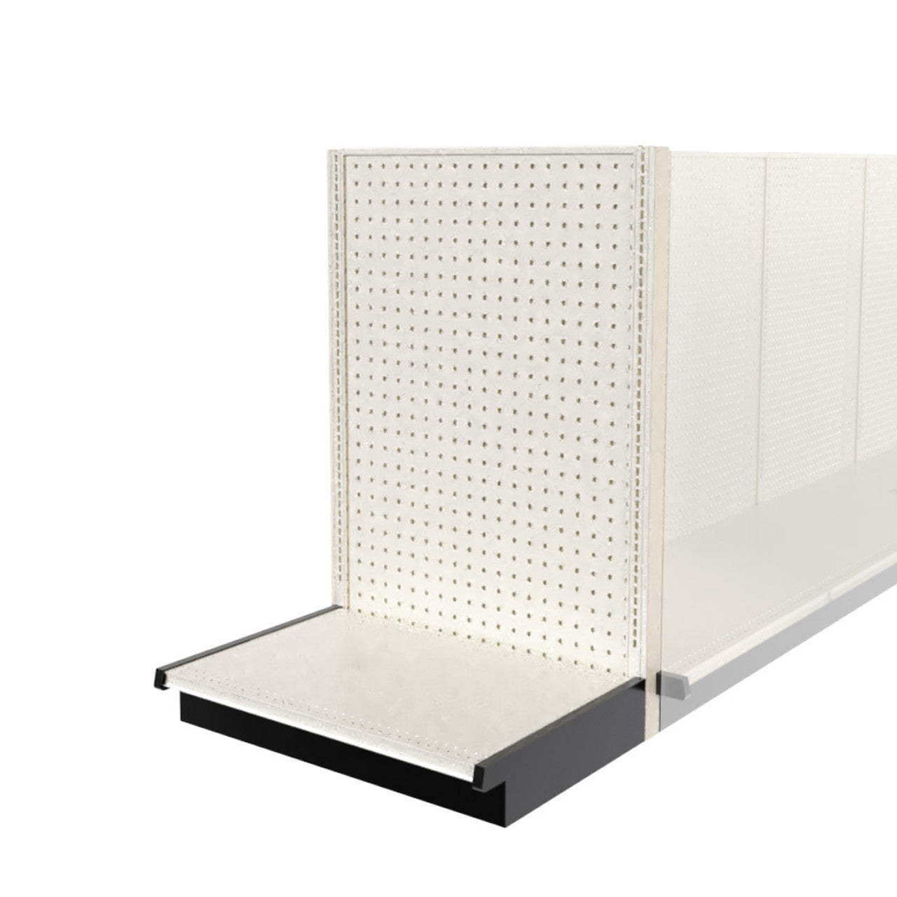 Lozier Shelving End Cap, Beige White, 36W 54H 25D, Used