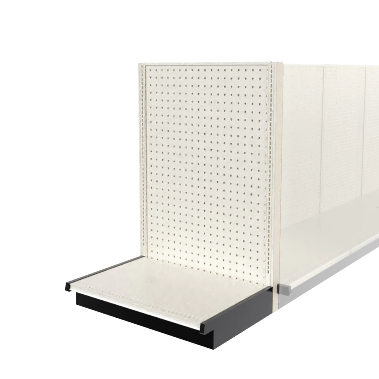 Lozier Shelving End Cap, Beige White, 36W 54H 25D, Refurbished