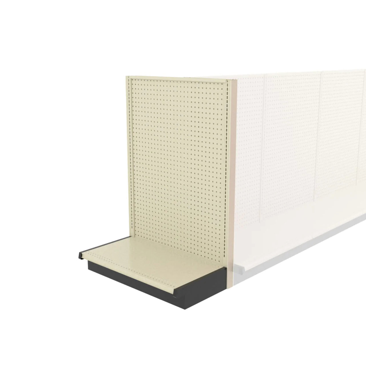 Lozier Shelving End Cap, Beige White, 48W 60H 25D, New
