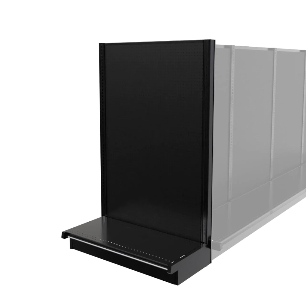 Lozier Shelving End Cap, Black, 36W 60H 22D, New