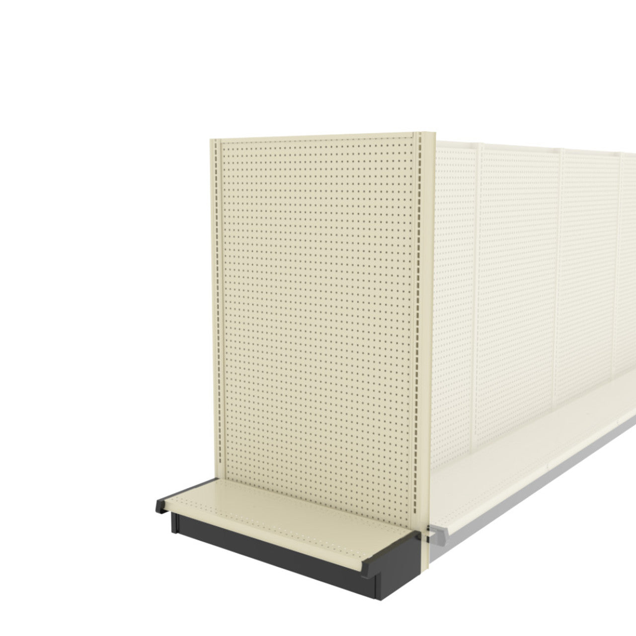 Lozier Shelving End Cap, Beige White, 36W 60H 13D, Used