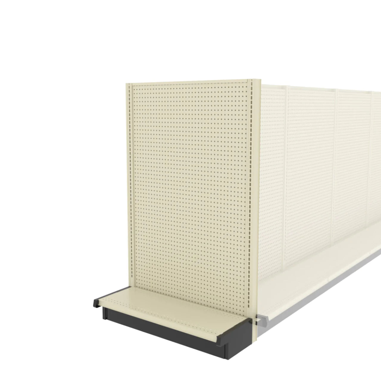 Lozier Shelving End Cap, Beige White, 36W 60H 13D, Refurbished