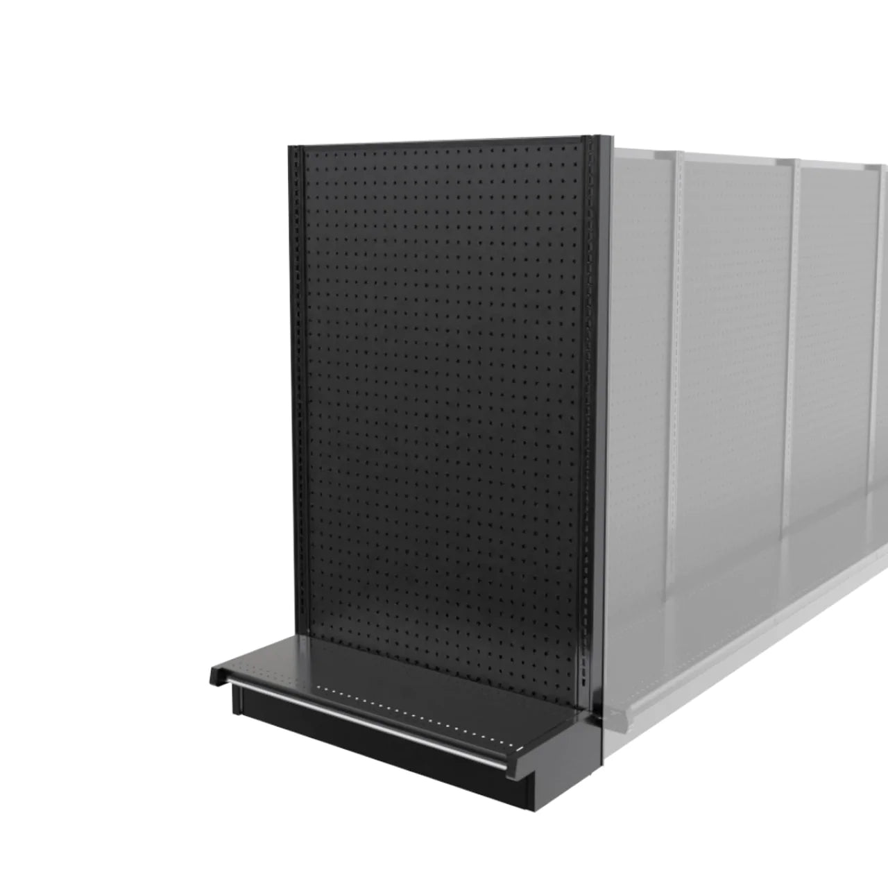 Lozier Shelving End Cap, Black, 36W 60H 13D, New