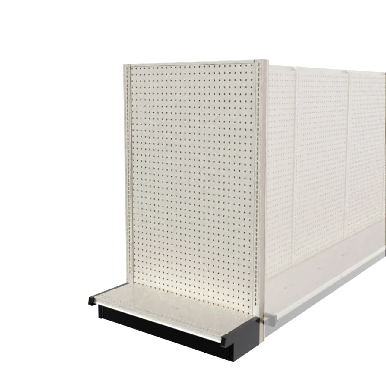 Lozier Shelving End Cap, Beige White, 36W 60H 16D, Refurbished