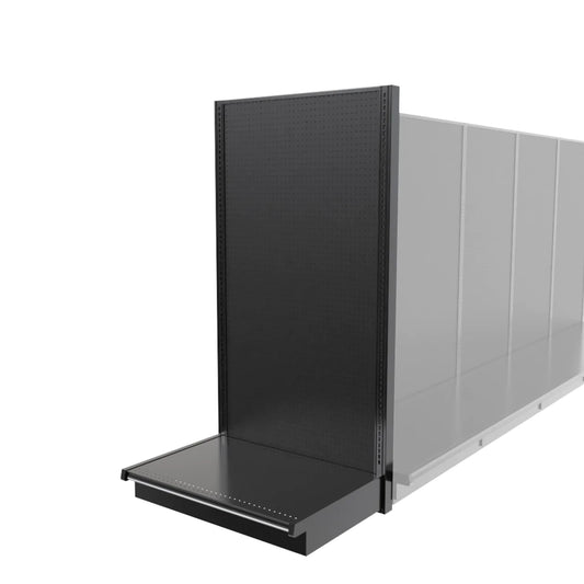Lozier Shelving End Cap, Black, 48W 72H 22D, Refurbished