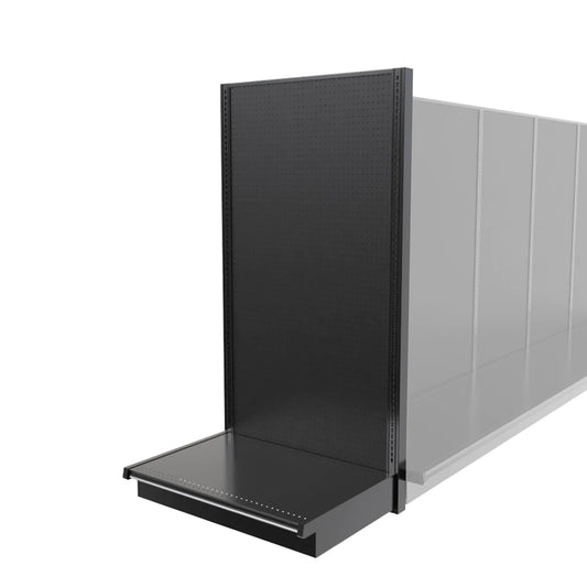 Lozier Shelving End Cap, Black, 36W 72H 25D, Refurbished