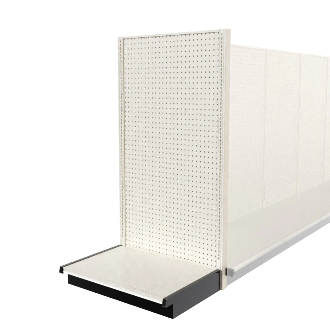 Lozier Shelving End Cap, Beige White, 36W 72H 25D, Refurbished