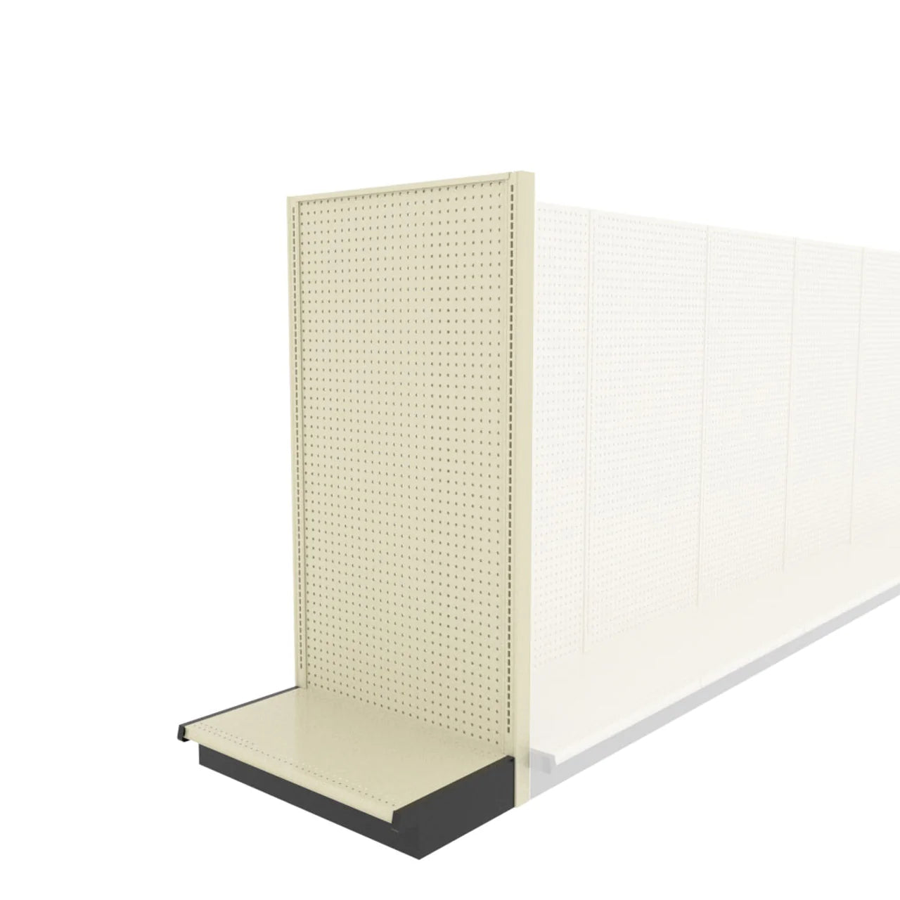 Lozier Shelving End Cap, Beige White, 36W 72H 22D, New