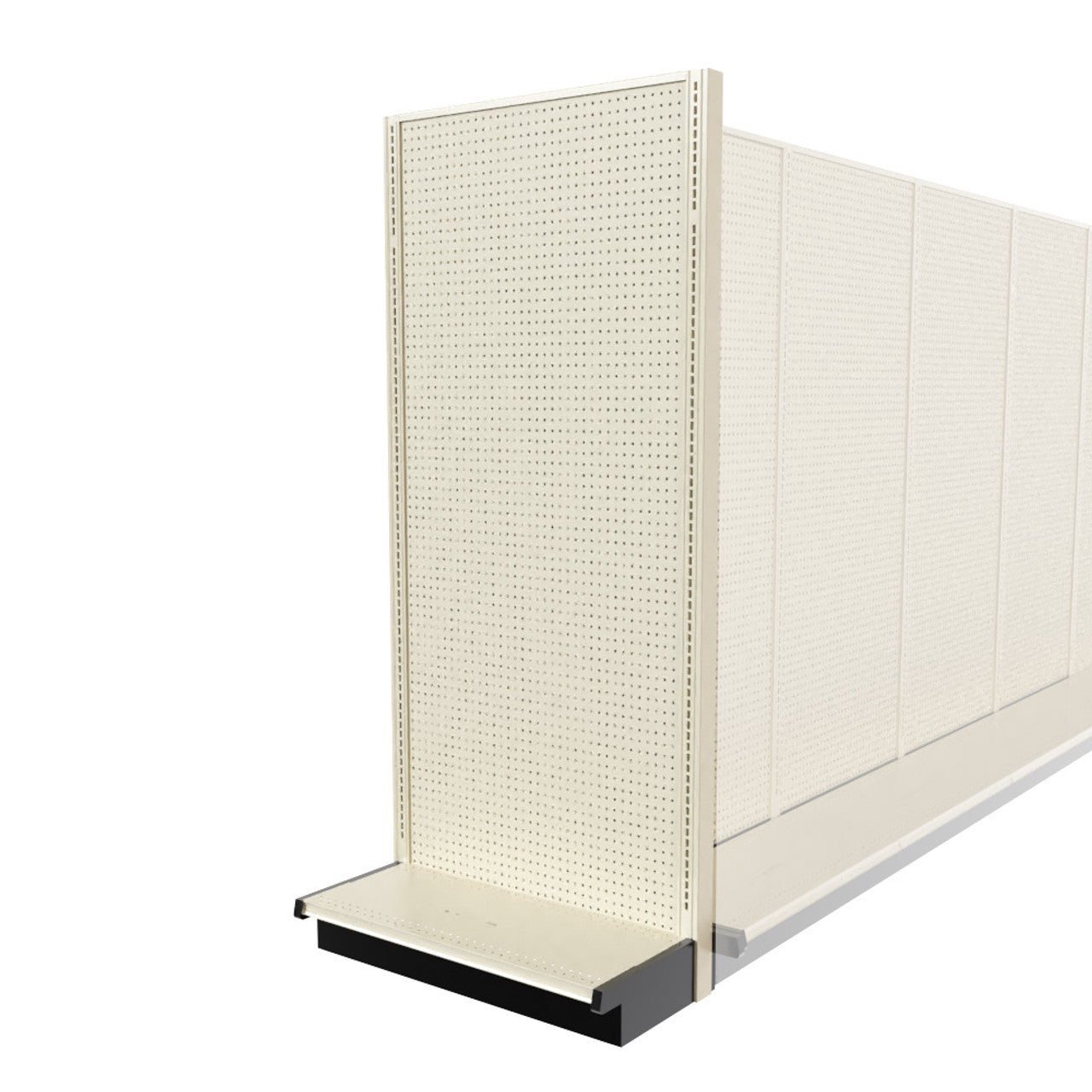 Lozier Shelving End Cap, Beige White, 36W 84H 13D, Used