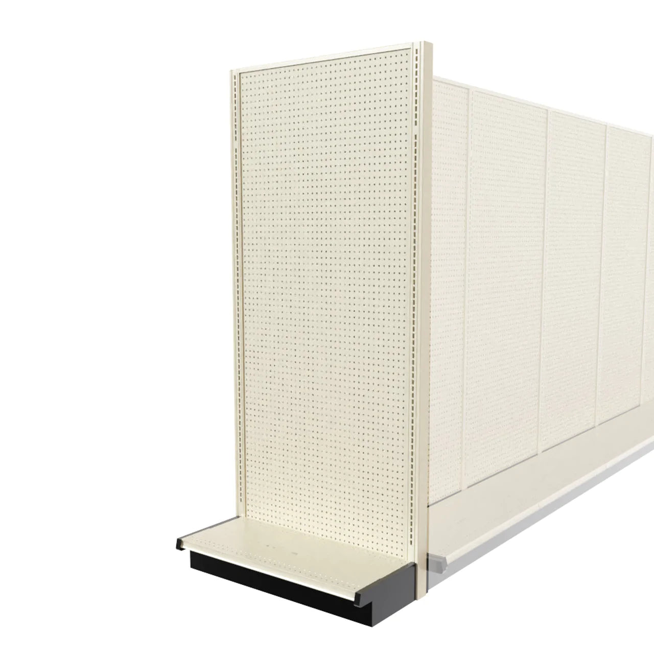 Lozier Shelving End Cap, Beige White, 36W 84H 13D, New