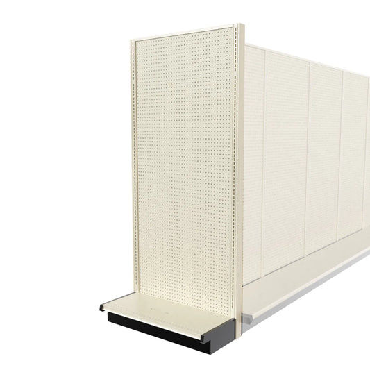 Lozier Shelving End Cap, Beige White, 36W 84H 13D, New