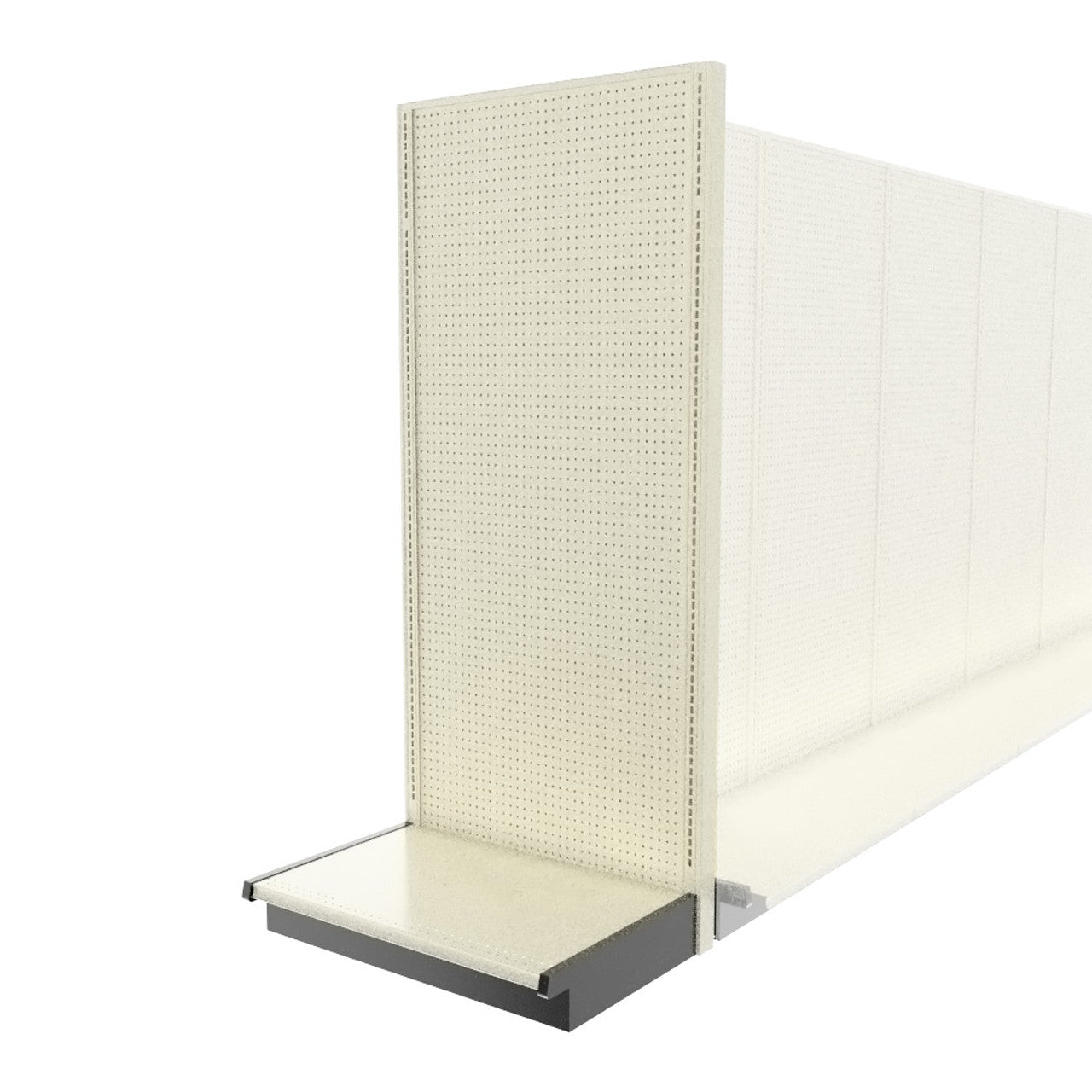 Lozier Shelving End Cap, Beige White, 36W 84H 25D, Used