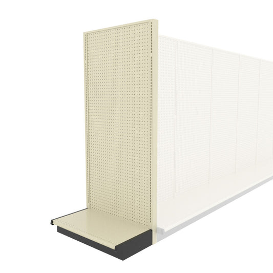 Lozier Shelving End Cap, Beige White, 36W 84H 19D, Used
