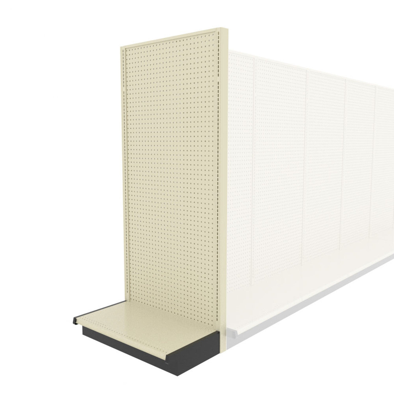 Lozier Shelving End Cap, Beige White, 36W 84H 22D, Used