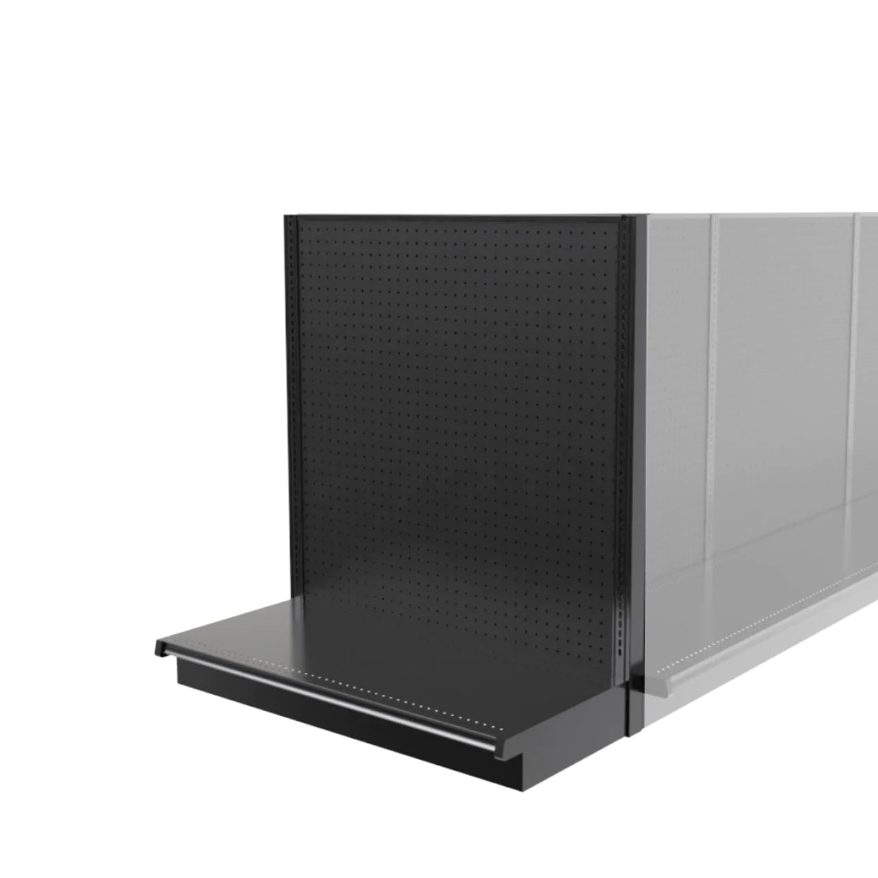 Lozier Shelving End Cap, Black, 48W 54H 22D, New