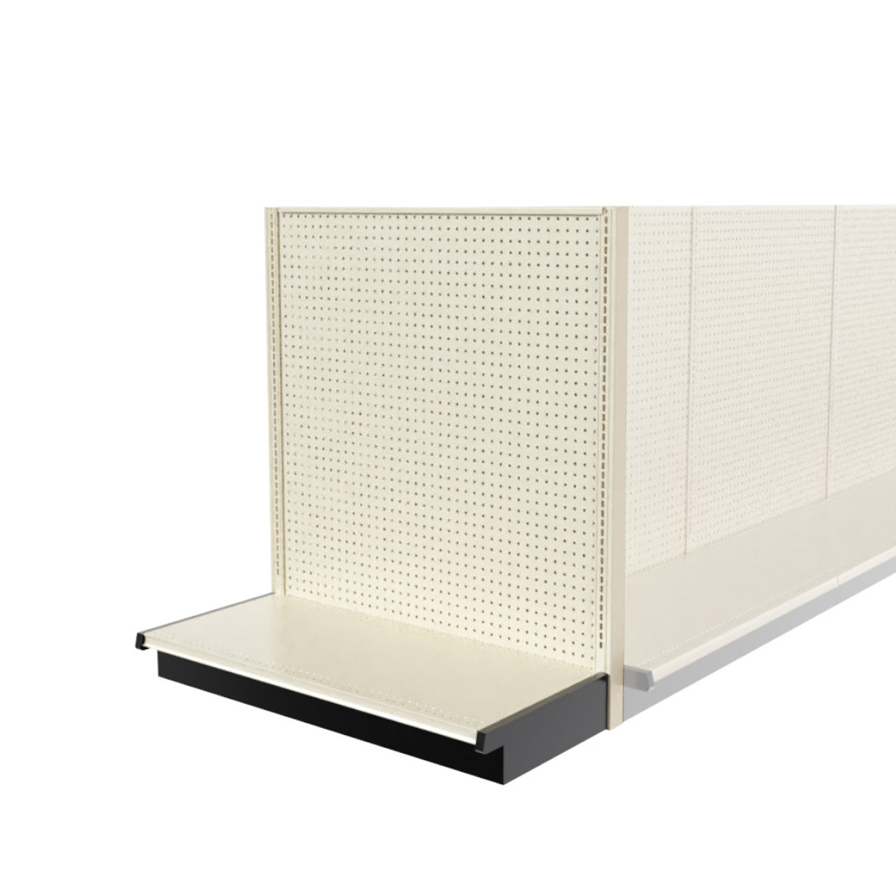 Lozier Shelving End Cap, Beige White, 48W 54H 22D, Used