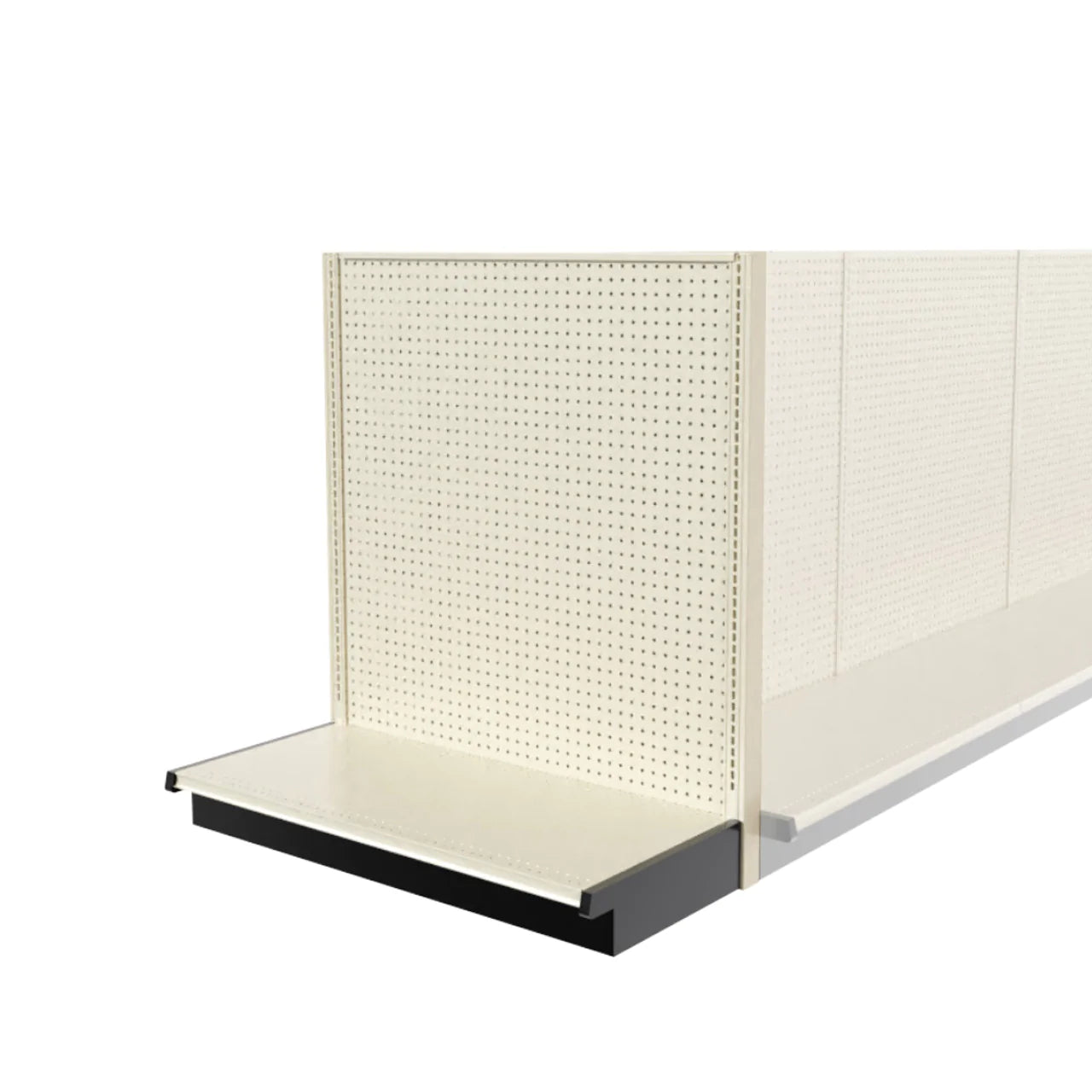 Lozier Shelving End Cap, Beige White, 48W 54H 22D, New