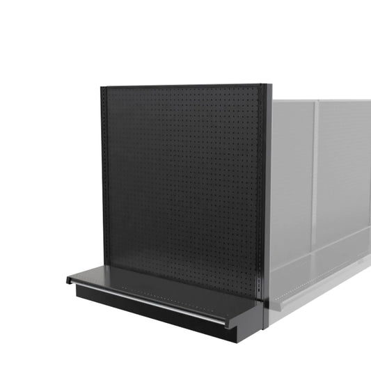 Lozier Shelving End Cap, Black, 48W 54H 13D, Refurbished
