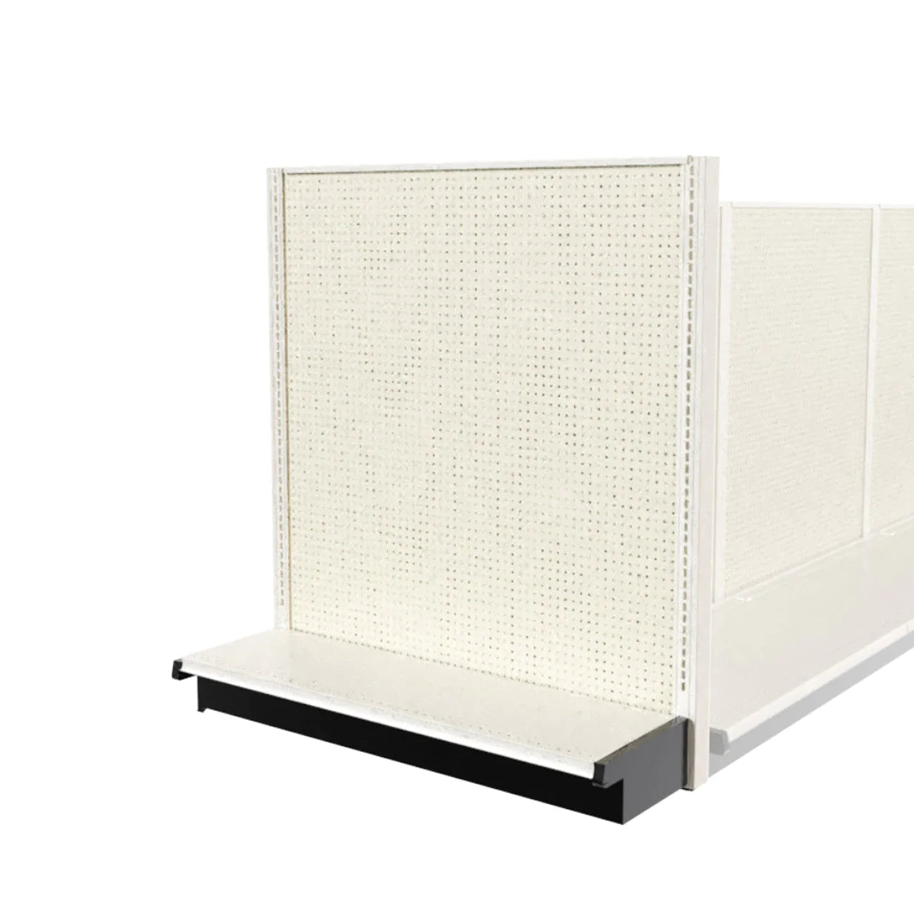 Lozier Shelving End Cap, Beige White, 48W 54H 19D, Refurbished